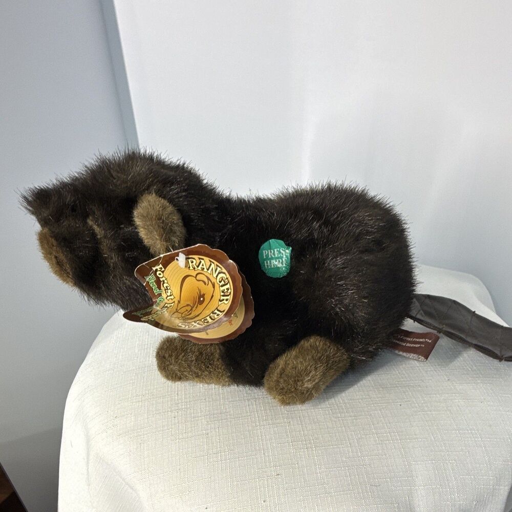 Vintage Ranger Rex's Forest Friends "Bud Gnawood" Beaver Plush StuffedAnimal 14"